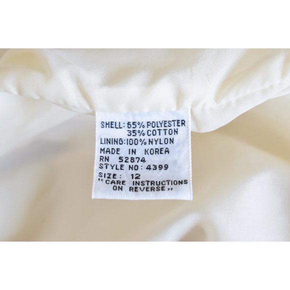 Vintage 80s Beige Cotton/Poly Single-Breasted Trench Coat by DAWN | size 12 - Picture 10 of 10